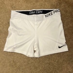 New without tags Nike white compression shorts, size XL